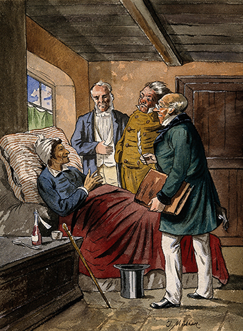 https://commons.wikimedia.org/wiki/File:A_sick_man_at_home_in_bed_discussing_his_case_with_three_phy_Wellcome_V0016079.jpg