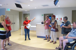 Jenny Gill, recently appointed as Nurse Unit Manager of Byron Central Hospital’s Emergency Department, with some of the 700-plus visitors at the community open day on 9 April.