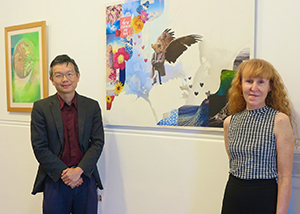 Dr Tien K Khoo, co-curator of the exhibition ‘Unconditional Stories’ with Tracey Beck, a Diversional Therapist